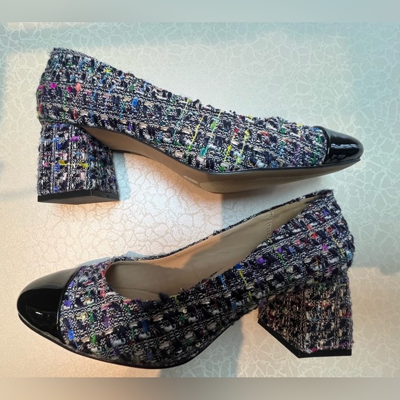Elegant Multicolor Tweed Heels - Picture 12 of 16